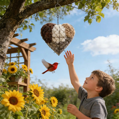 🔥LAST DAY 50% OFF -🕊️🏡Handmade Natural Alpaca Fiber Bird Nesting Heart❤️A Cozy Gift for Birds