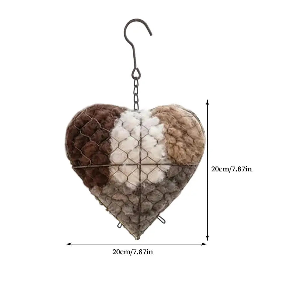 🔥LAST DAY 50% OFF -🕊️🏡Handmade Natural Alpaca Fiber Bird Nesting Heart❤️A Cozy Gift for Birds