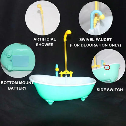 🦜 Happy Birdie Automatic Parrot Bath Tub | Cute Blue Shower Cage Accessory 🚿