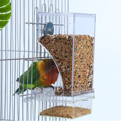 🦜 Premium No-Spill Bird Feeder | Automatic Seed & Water Dispenser for Parakeets & Cockatiels ✨